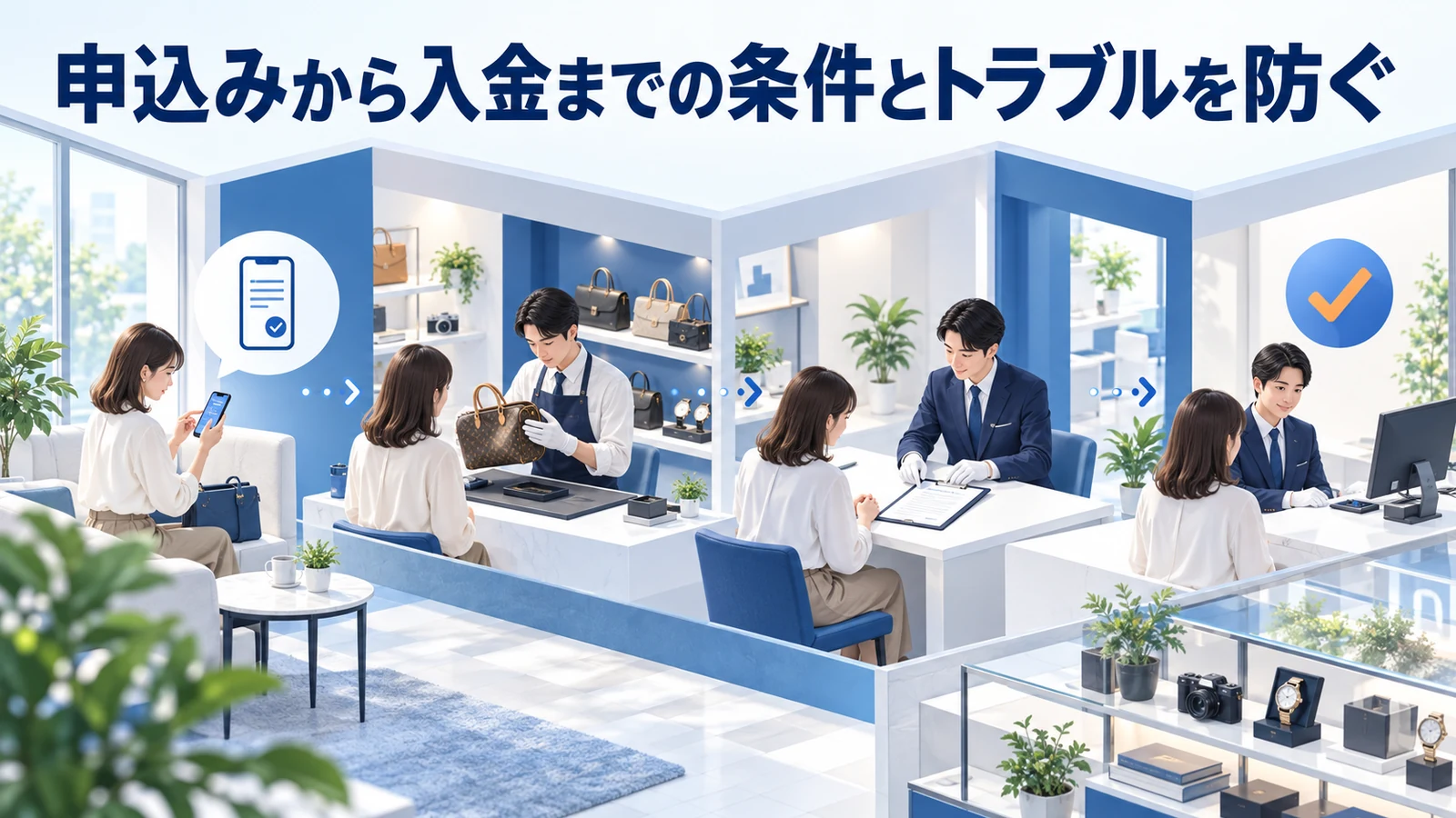 申込みから入金までの条件とトラブルを防ぐを整理したImage 2.0図解