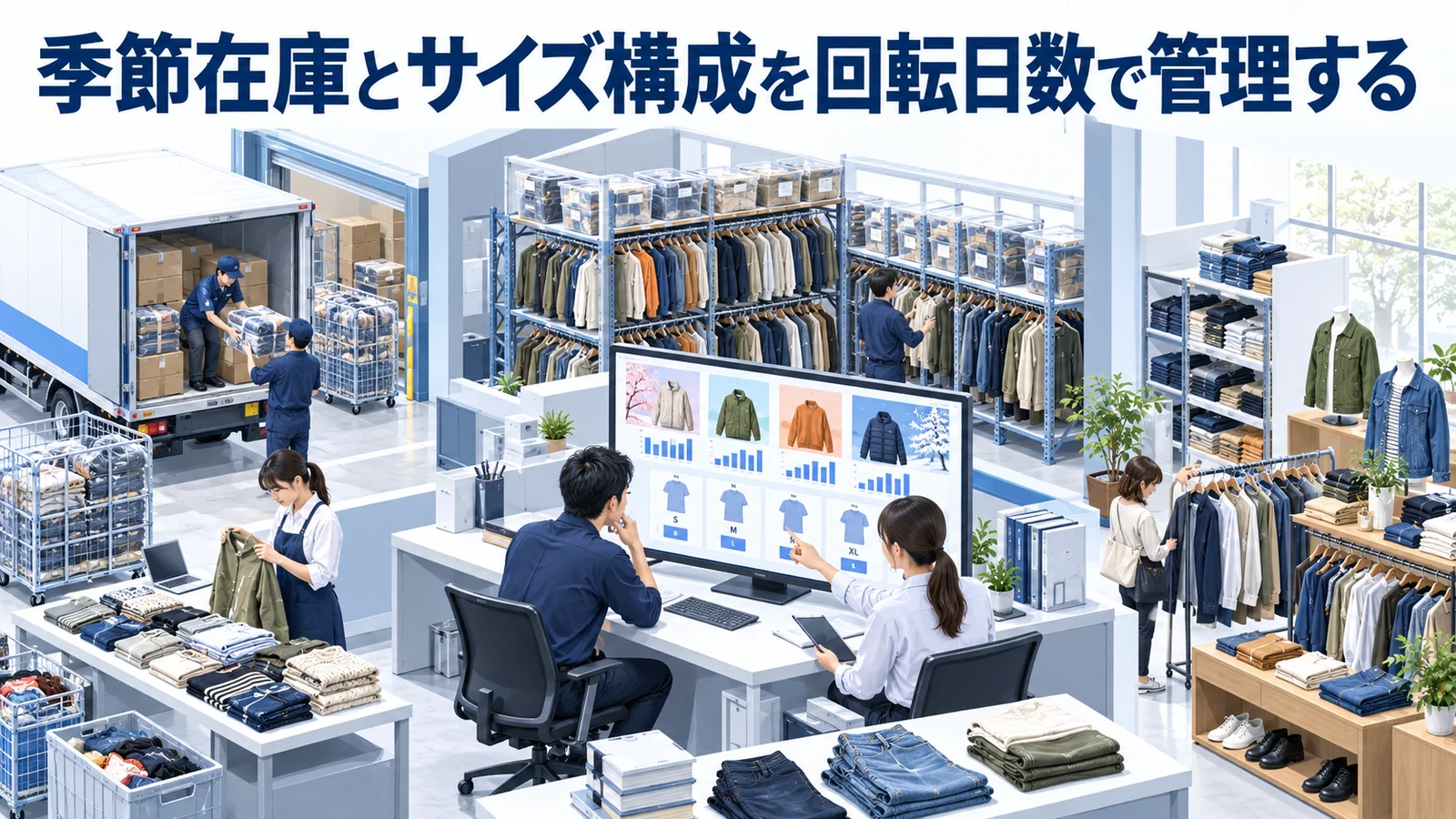 季節在庫とサイズ構成を回転日数で管理するを整理したImage 2.0図解