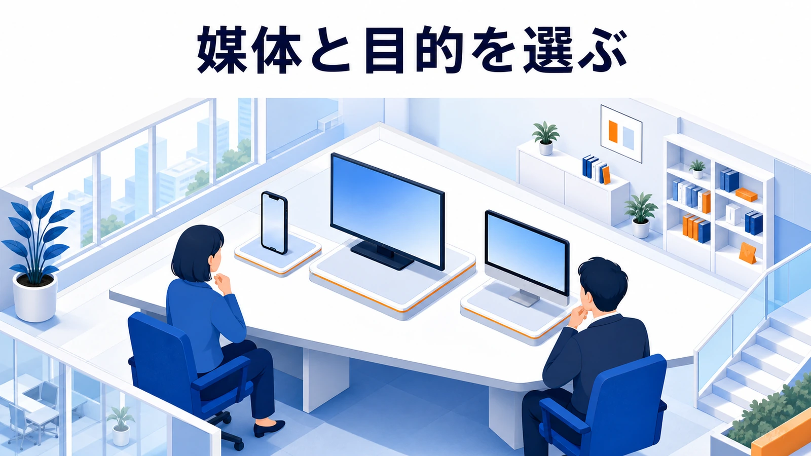 スマートフォン、パソコン、テレビの動画広告媒体を目的別に選ぶ
