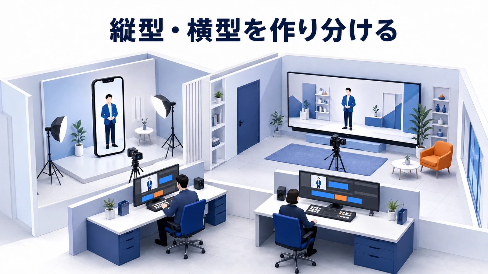縦型スマートフォン動画と横型テレビ動画を視聴環境に合わせて制作する