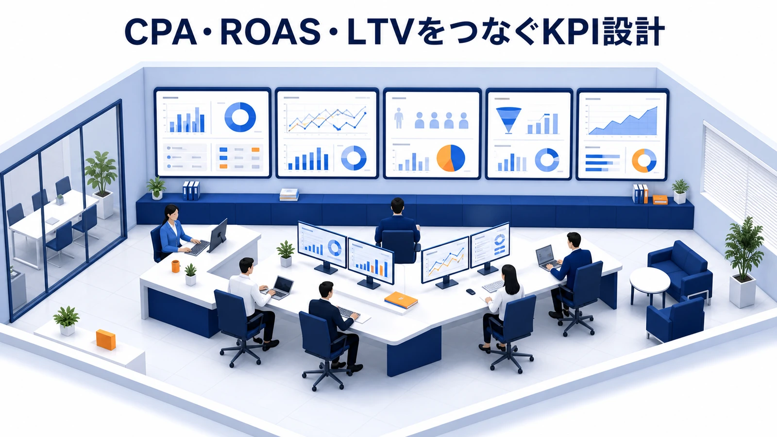 CPA・ROAS・LTVをつなぐKPI設計を示すWeb広告運用