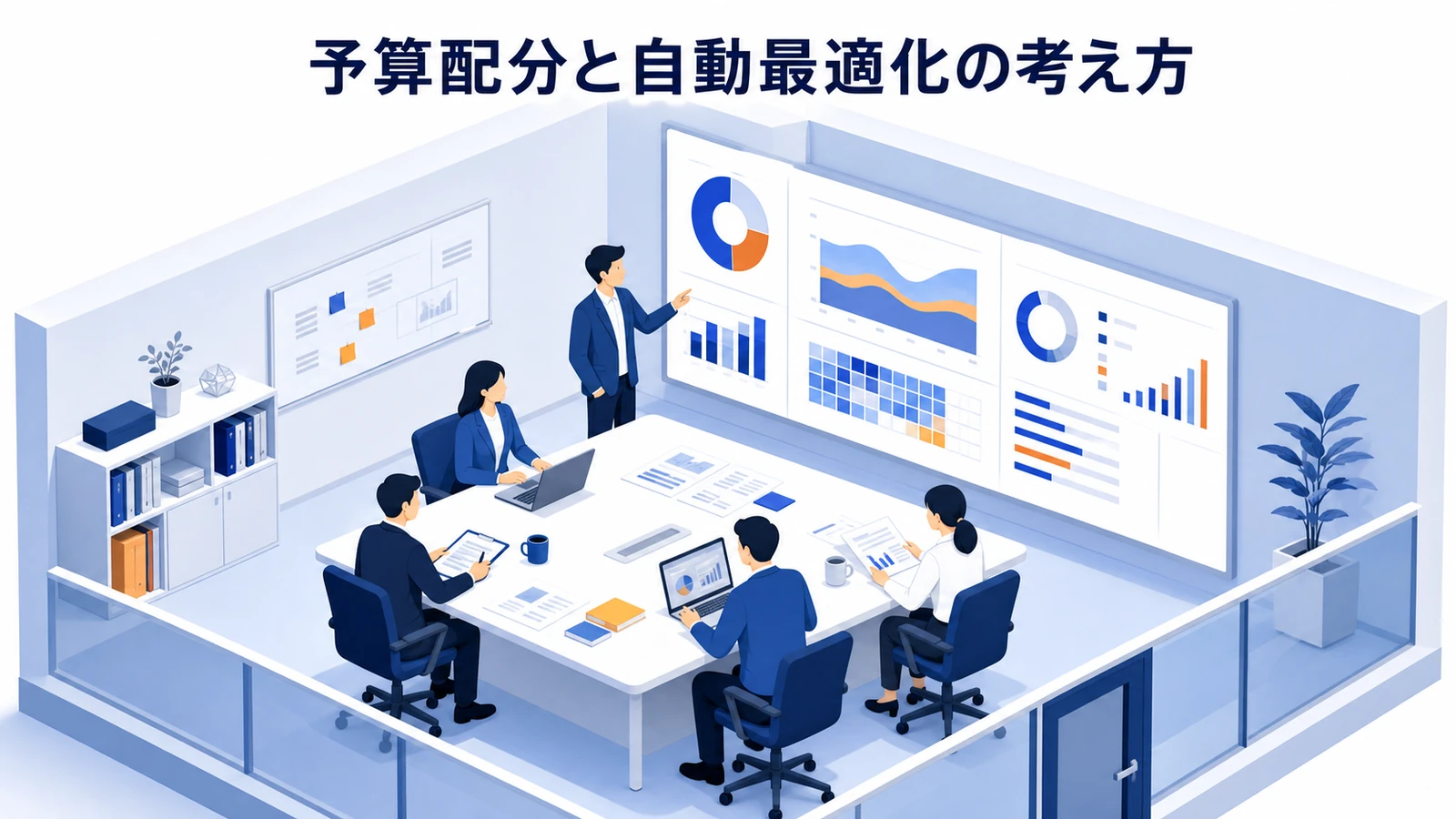 予算配分と自動最適化の考え方を示すWeb広告運用