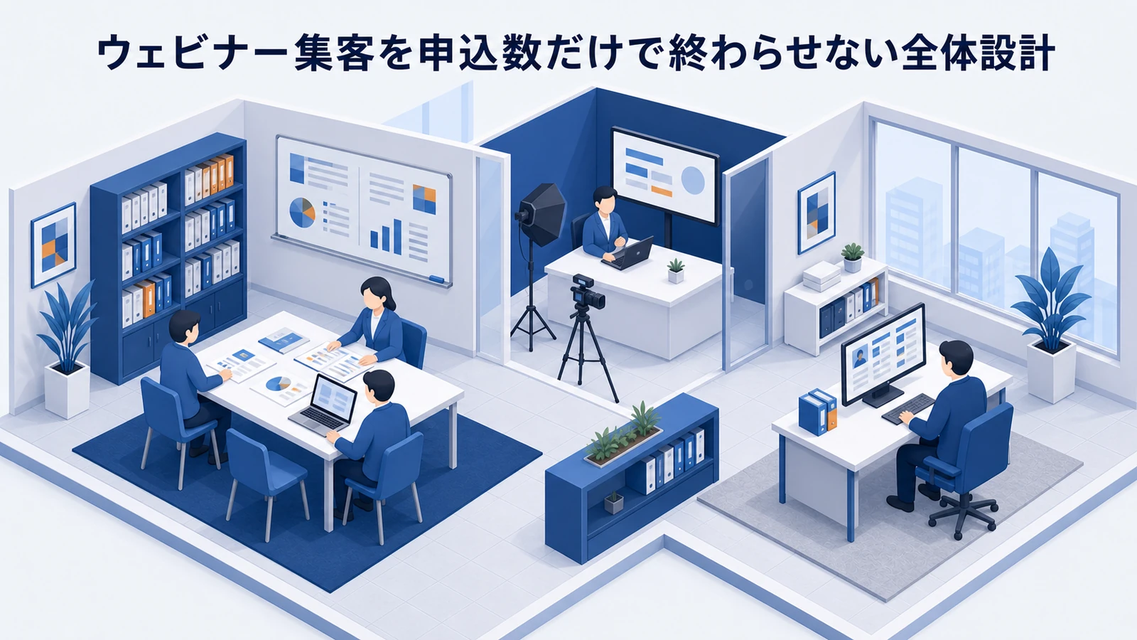 ウェビナー集客を申込数だけで終わらせない全体設計を示すWeb広告運用
