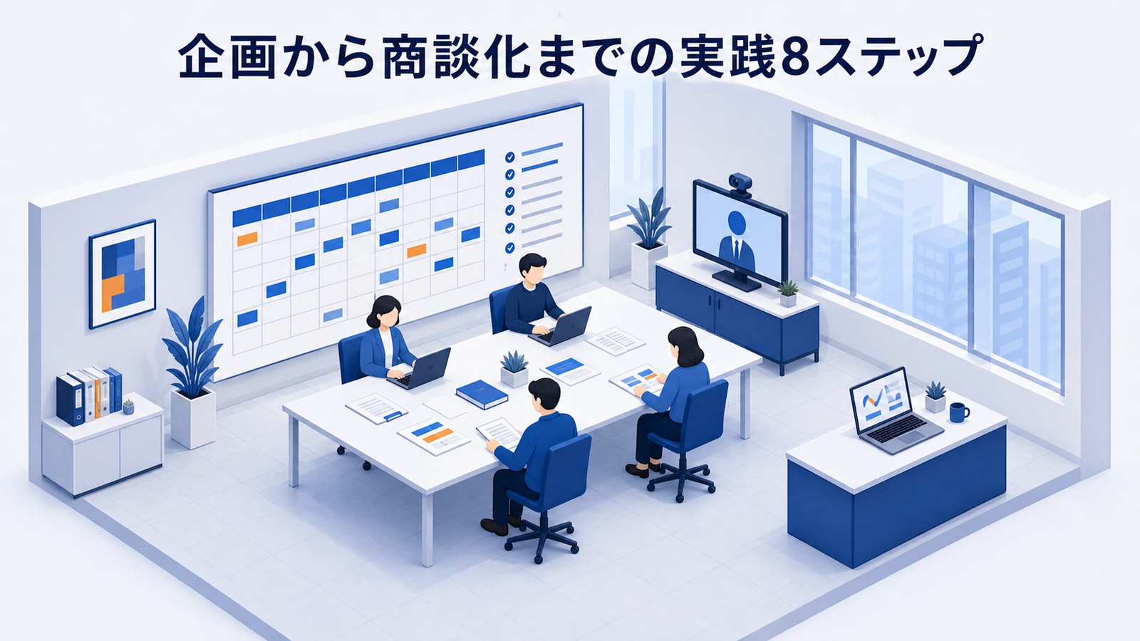 企画から商談化までの実践8ステップを示すWeb広告運用
