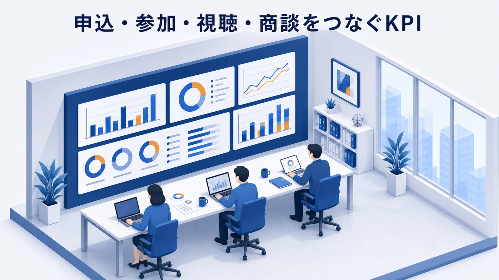 申込・参加・視聴・商談をつなぐKPIを示すWeb広告運用