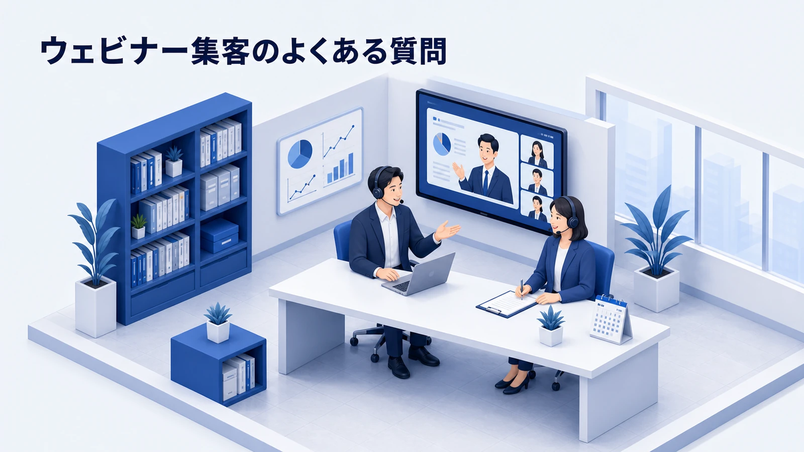 ウェビナー集客のよくある質問を示すWeb広告運用