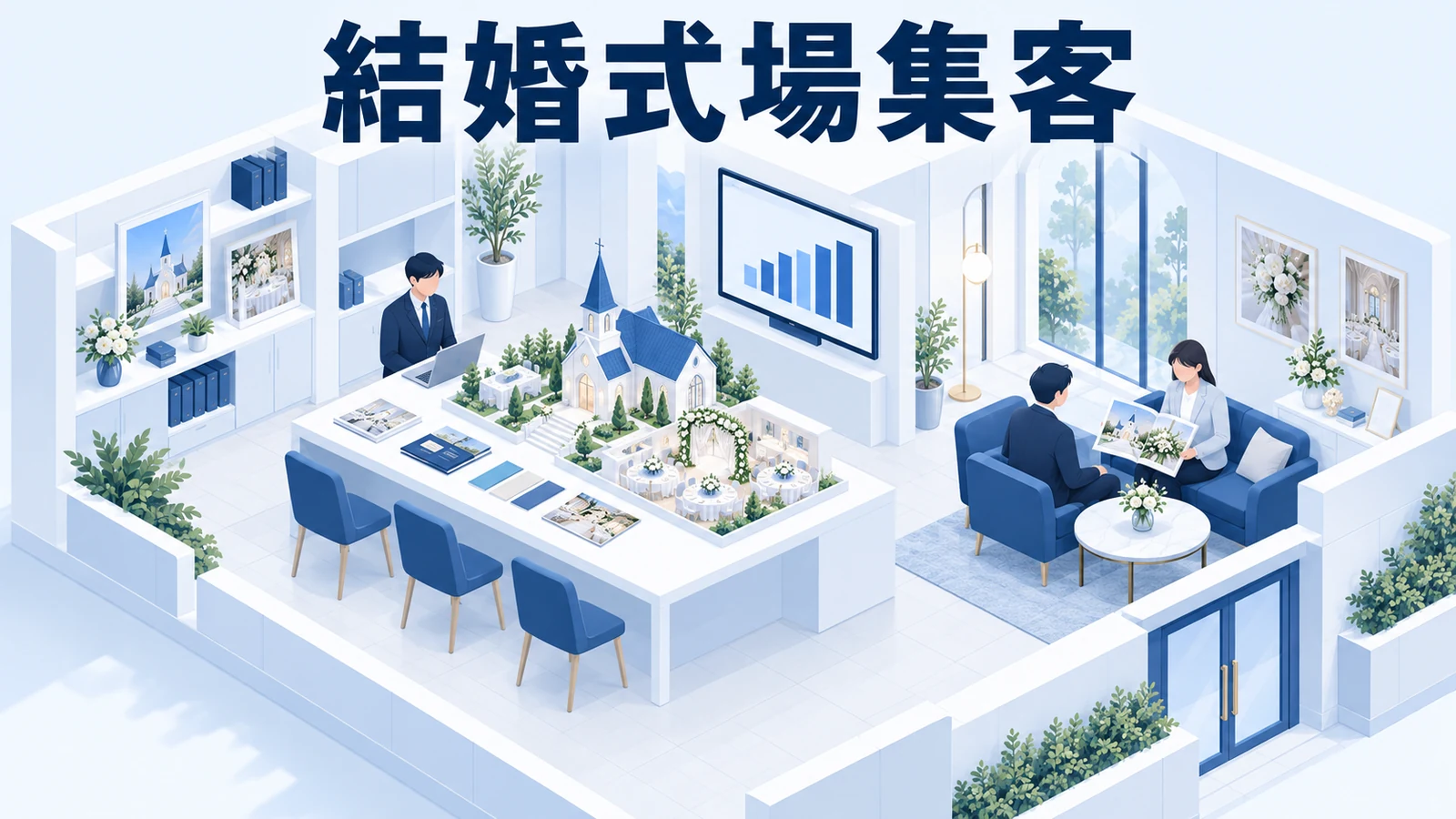 結婚式場 集客の図解