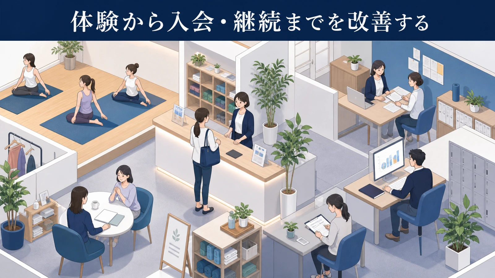 体験から入会・継続までを改善する