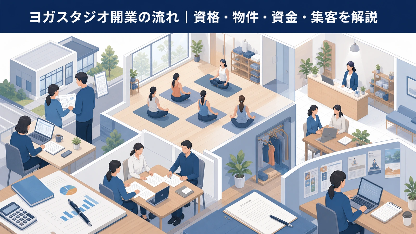 ヨガスタジオ開業の流れ｜資格・物件・資金・集客を解説