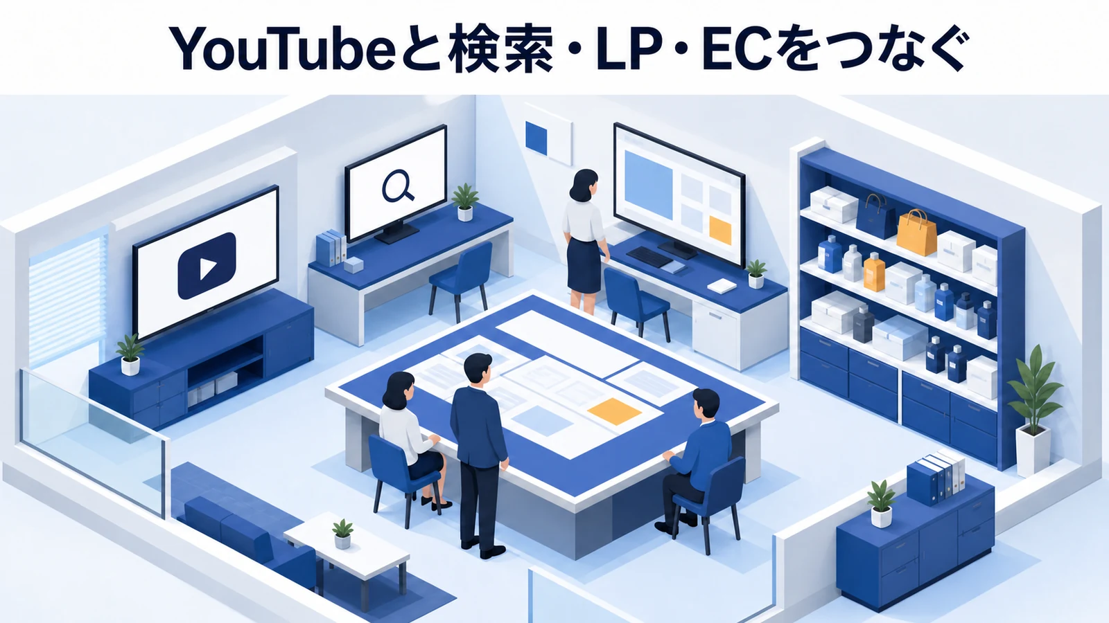 YouTubeと検索・LP・ECをつなぐを可視化したYouTubeマーケティング設計