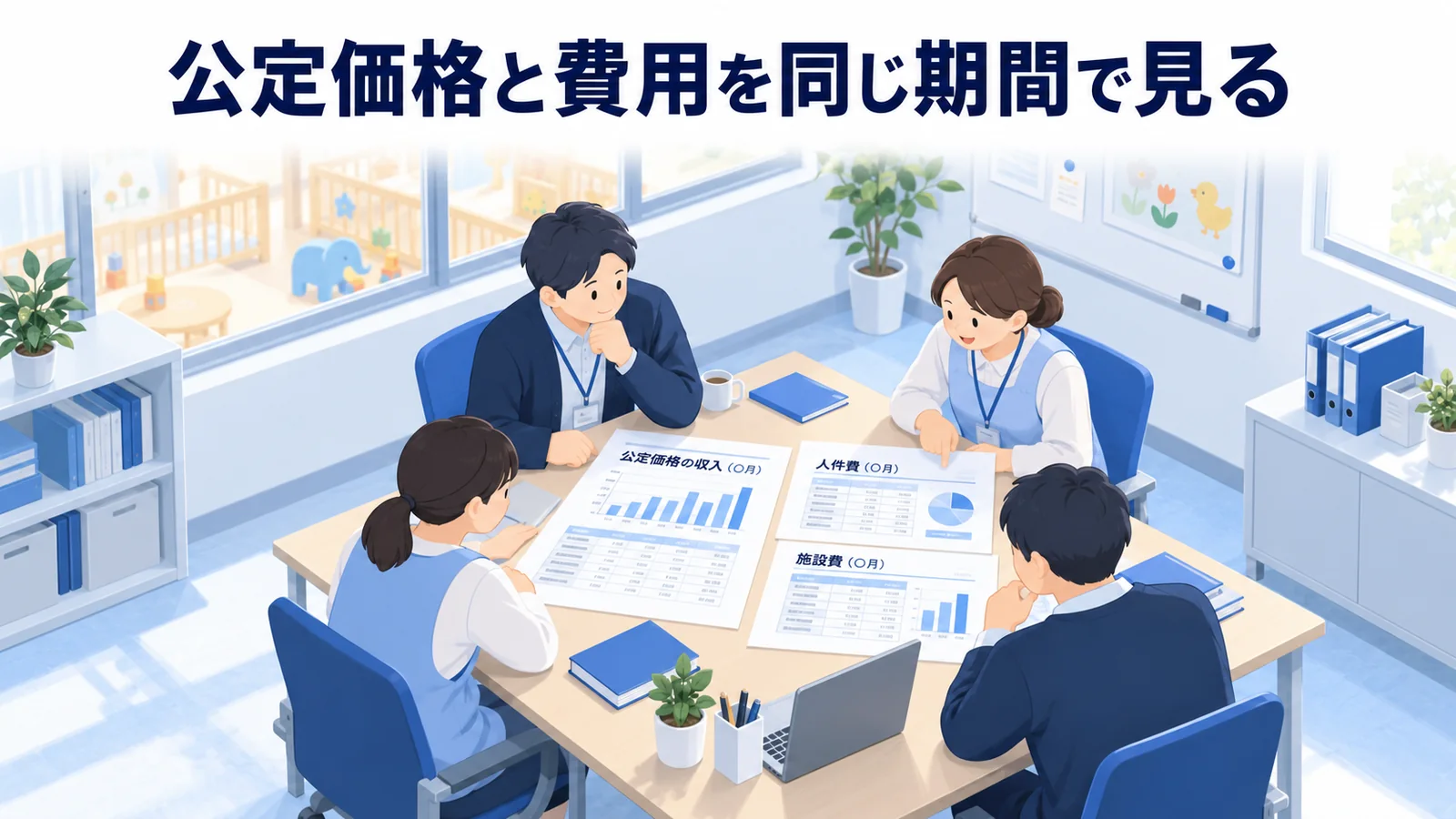 公定価格と費用を同じ期間で見るの図解
