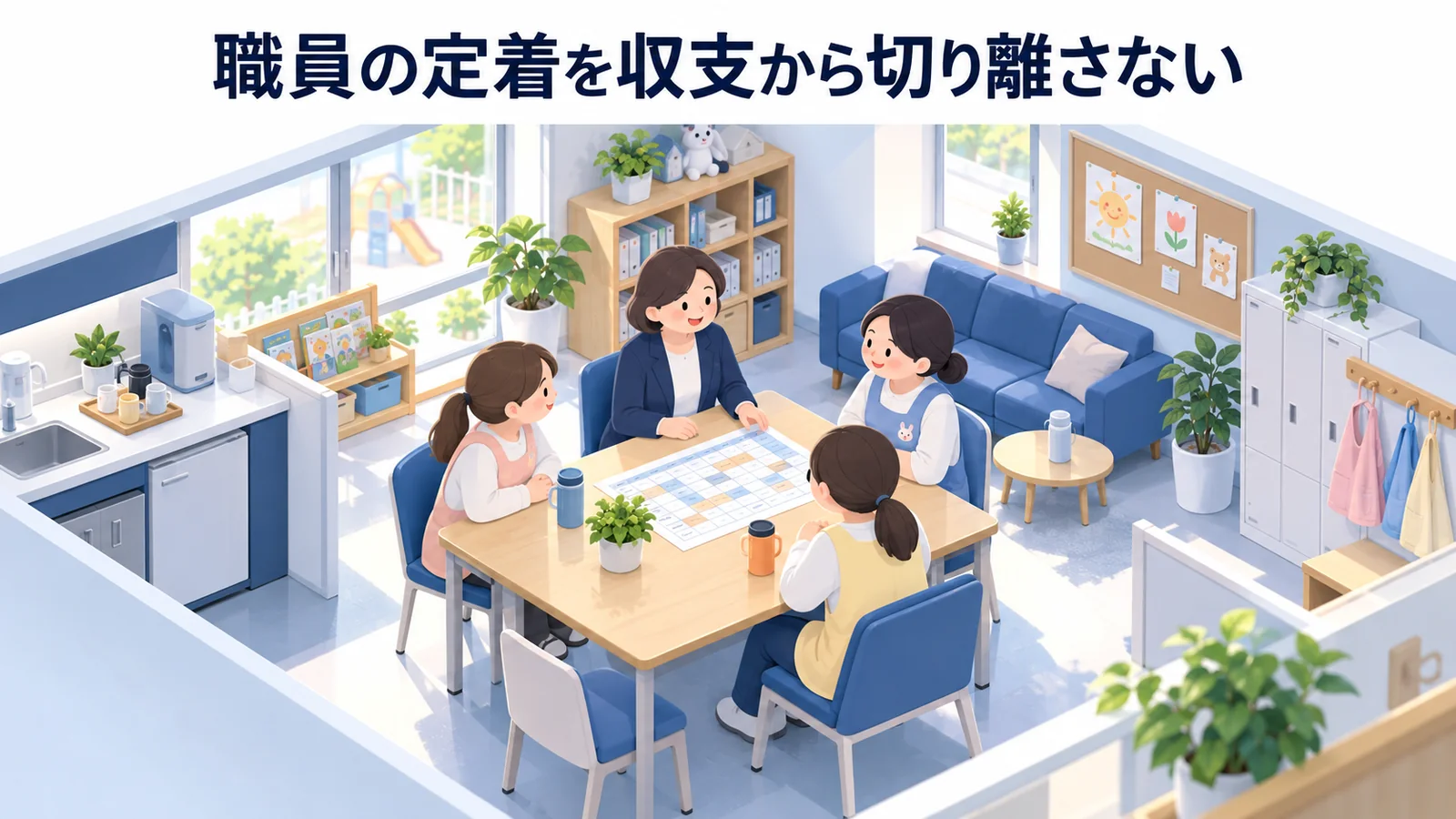 職員の定着を収支から切り離さないの図解