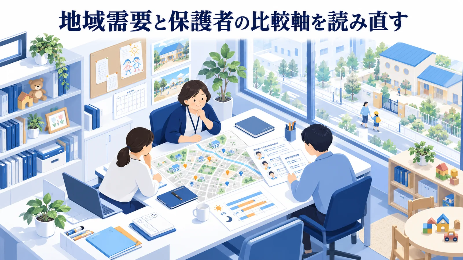 地域需要と保護者の比較軸を読み直すの図解