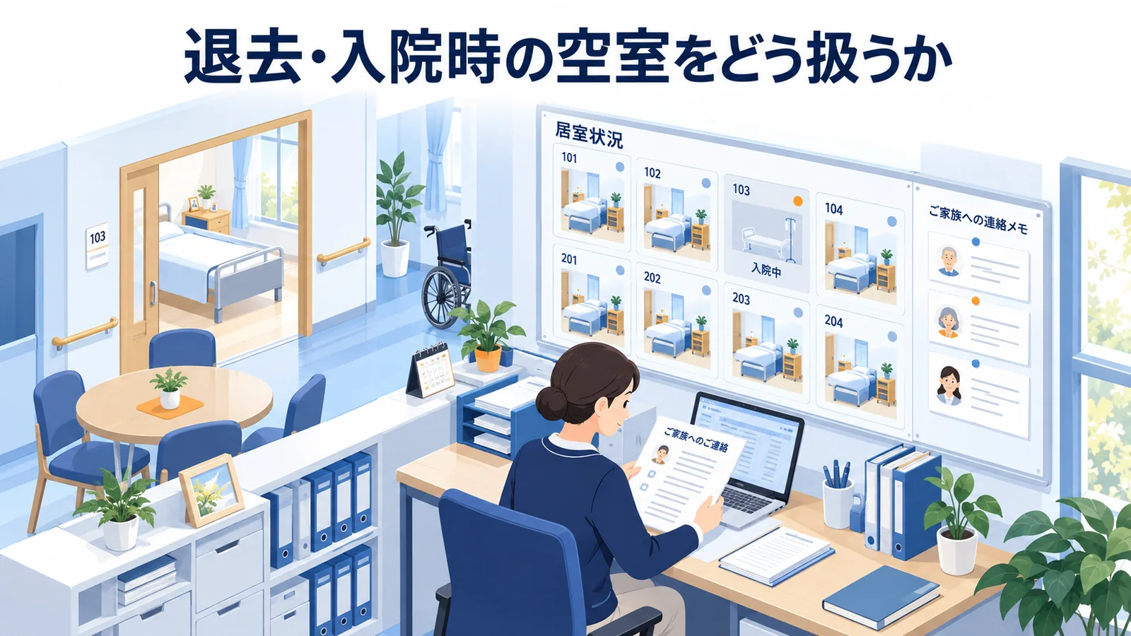 退去・入院時の空室をどう扱うかの図解