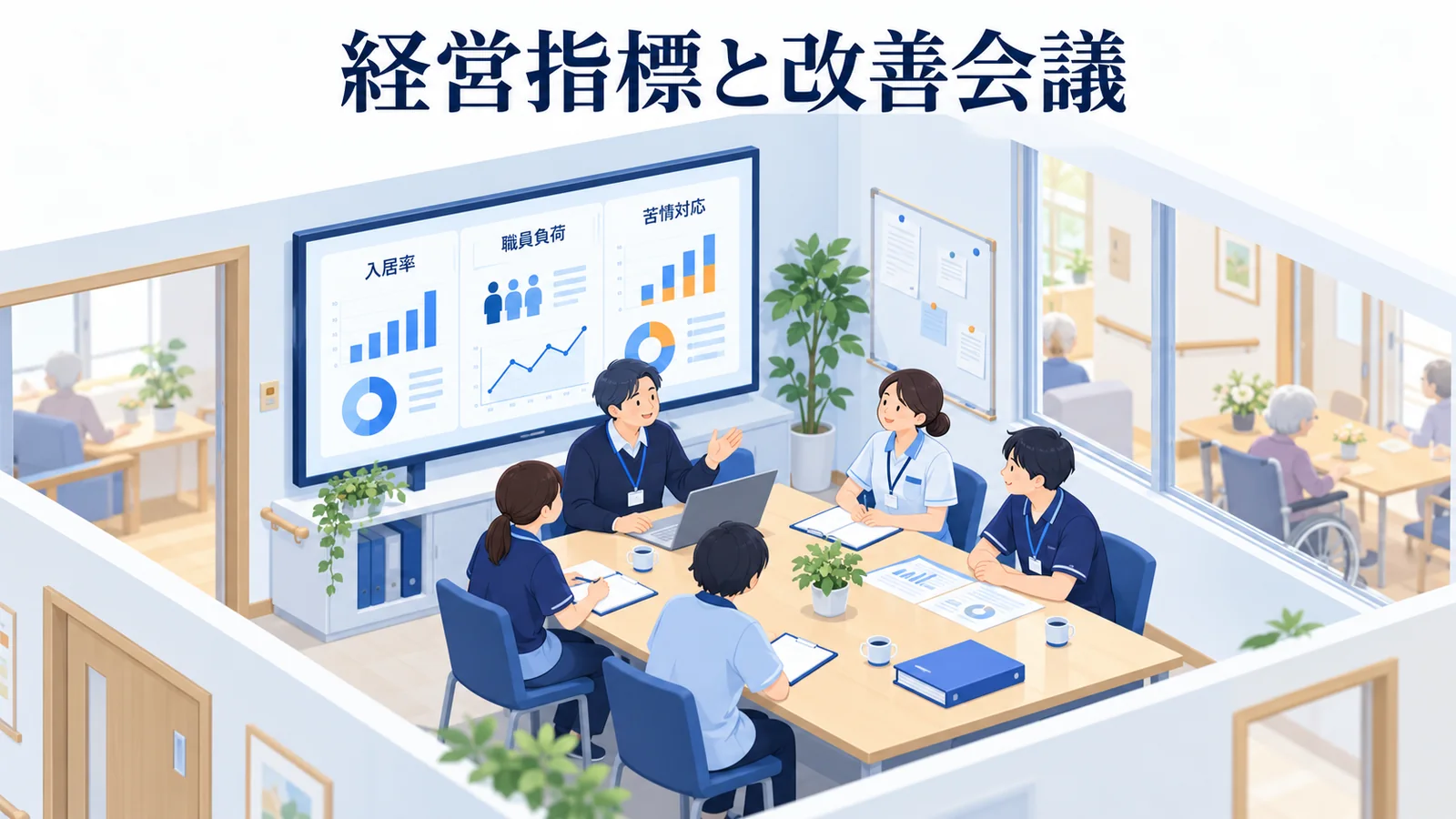 経営指標と改善会議の図解