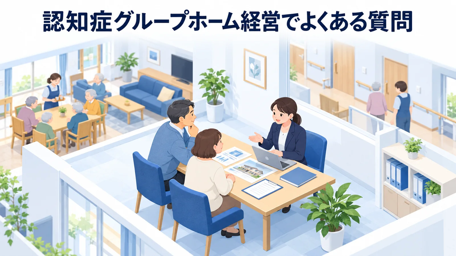 認知症グループホーム経営でよくある質問の図解