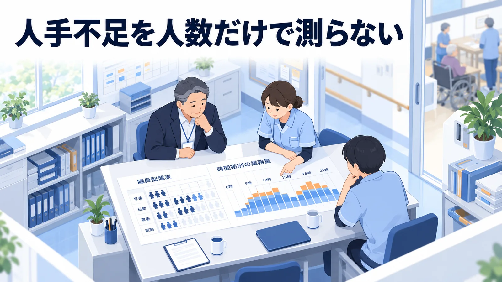 人手不足を人数だけで測らないの図解