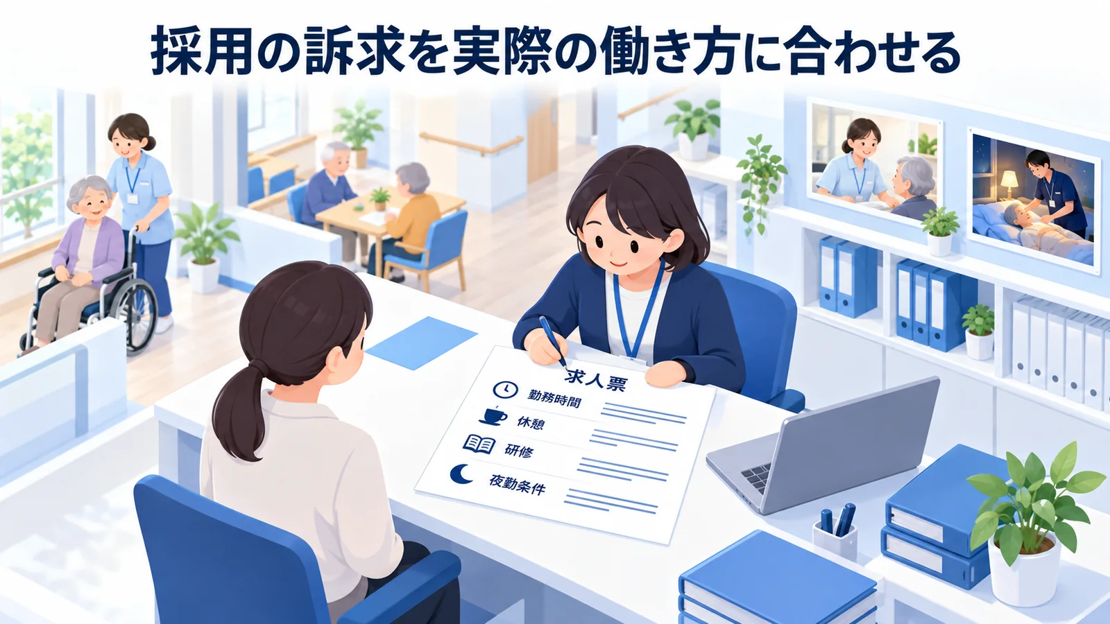採用の訴求を実際の働き方に合わせるの図解