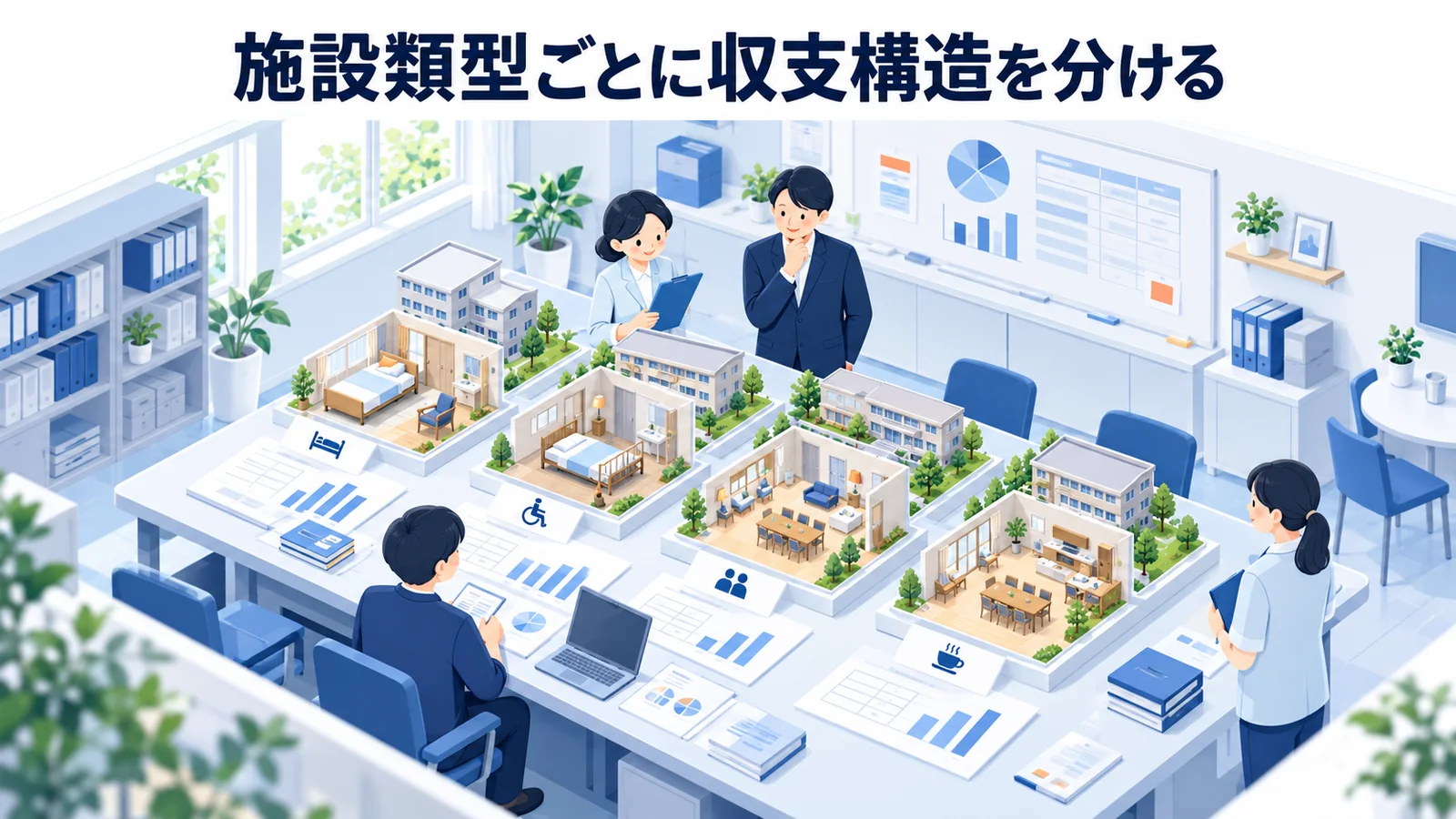 施設類型ごとに収支構造を分けるの図解