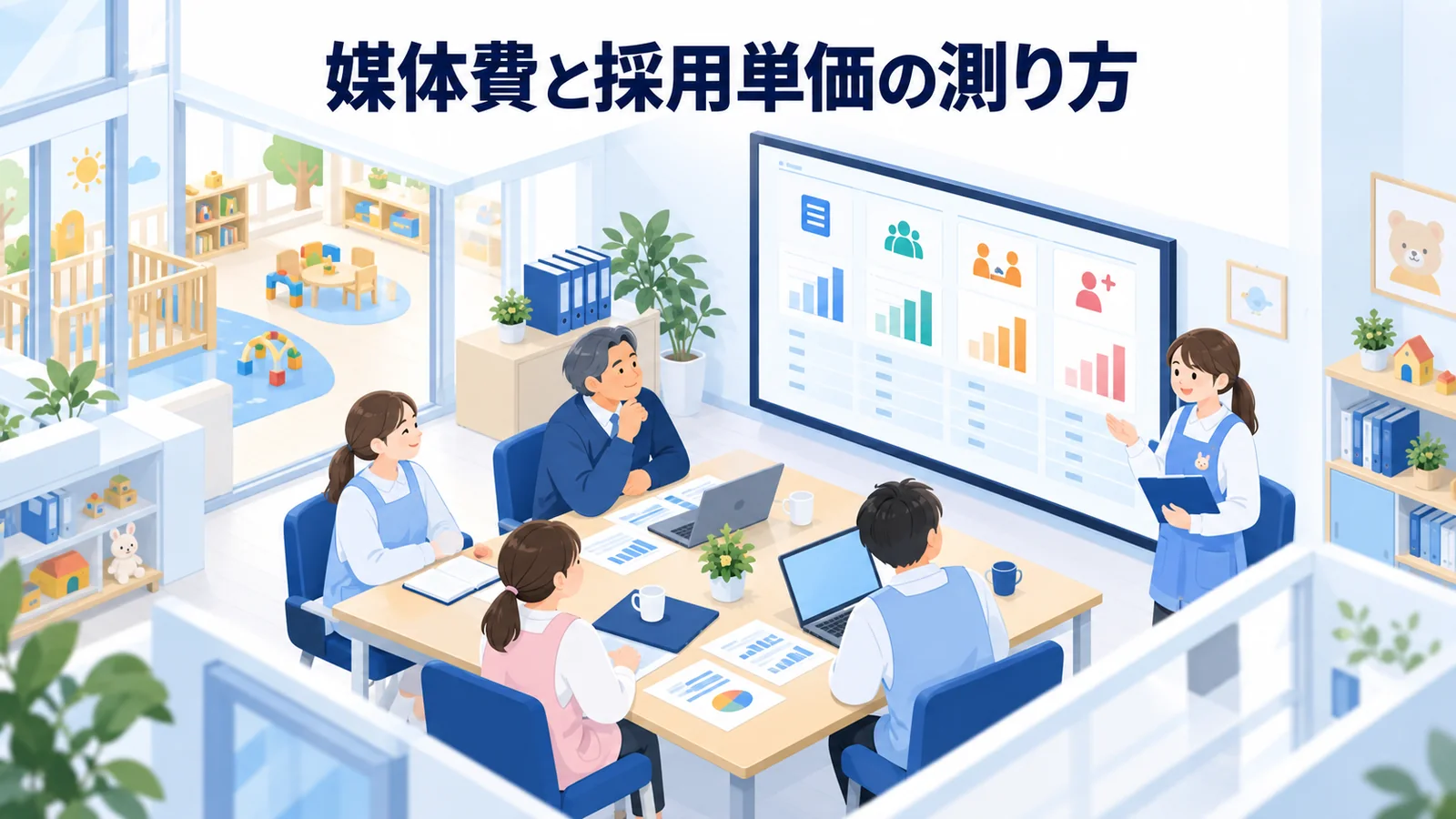 媒体費と採用単価の測り方の図解