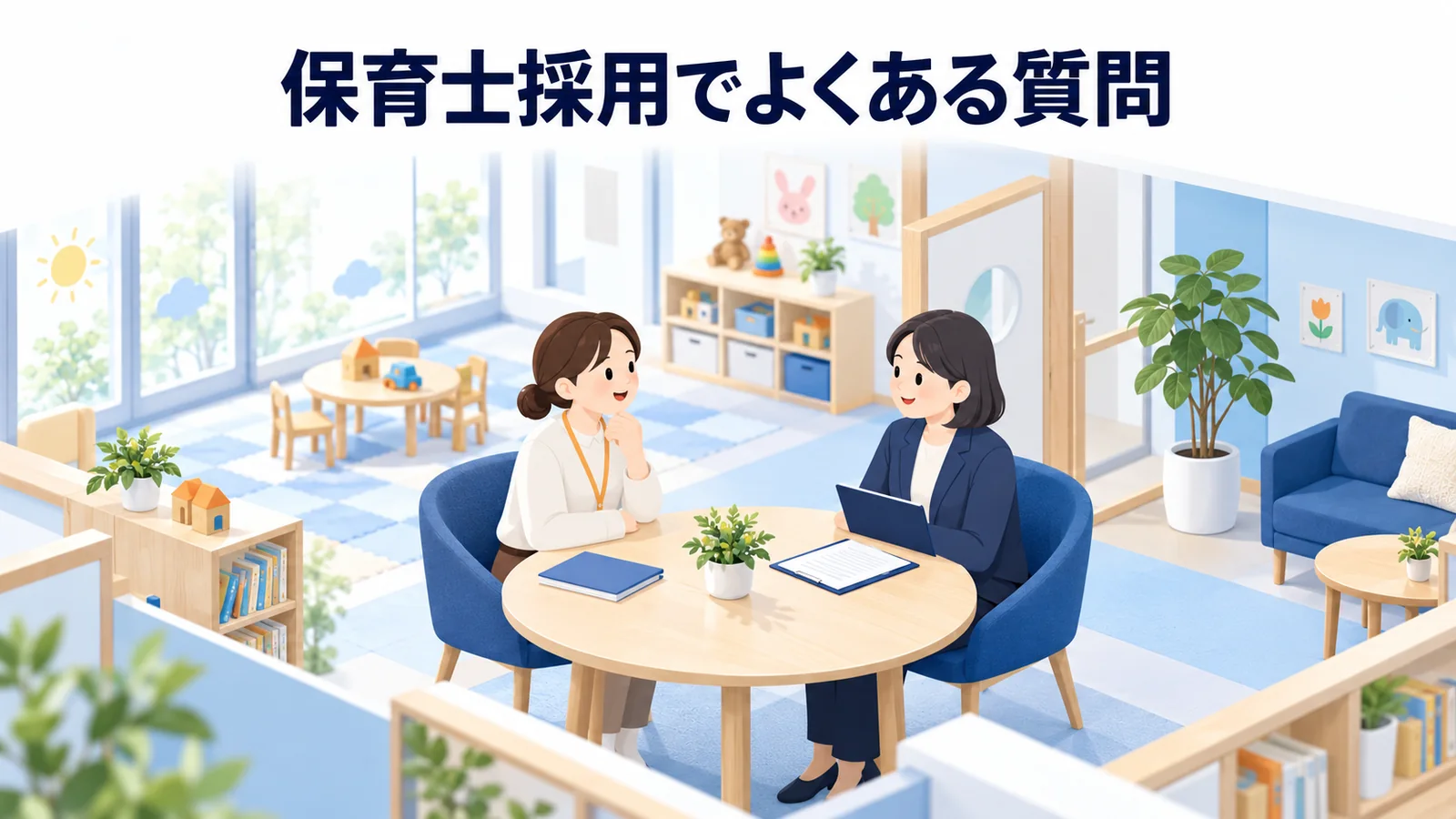 保育士採用でよくある質問の図解