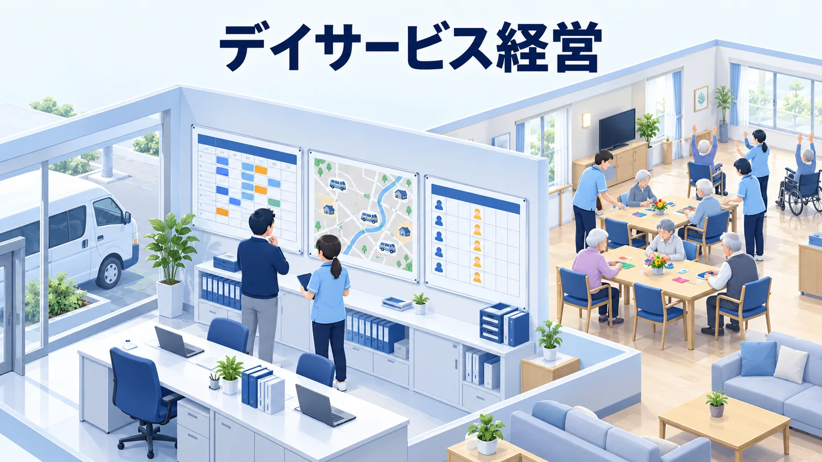 デイサービス経営の改善策｜稼働率・送迎・人員配置を見直す
