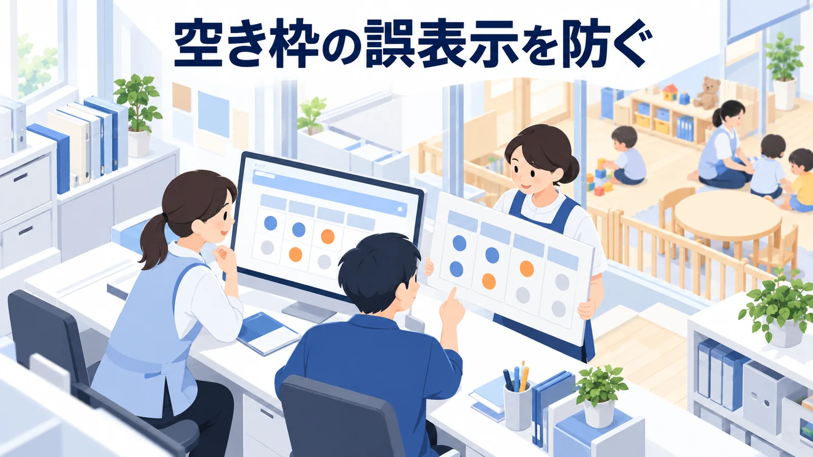 空き枠の誤表示を防ぐの図解