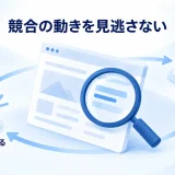 競合ページの変化を見つけ、確認して対応を決める継続監視の図