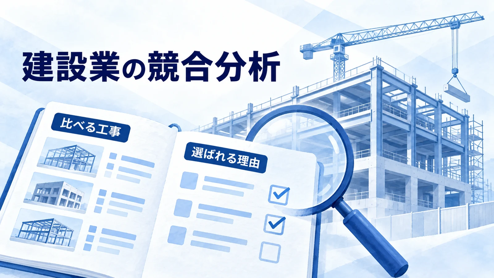 建設業の競合分析｜工種・実績・公表情報の比べ方