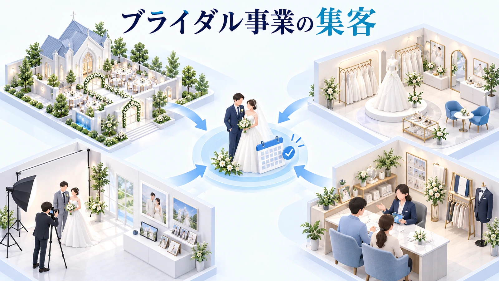 ブライダル事業の集客の図解