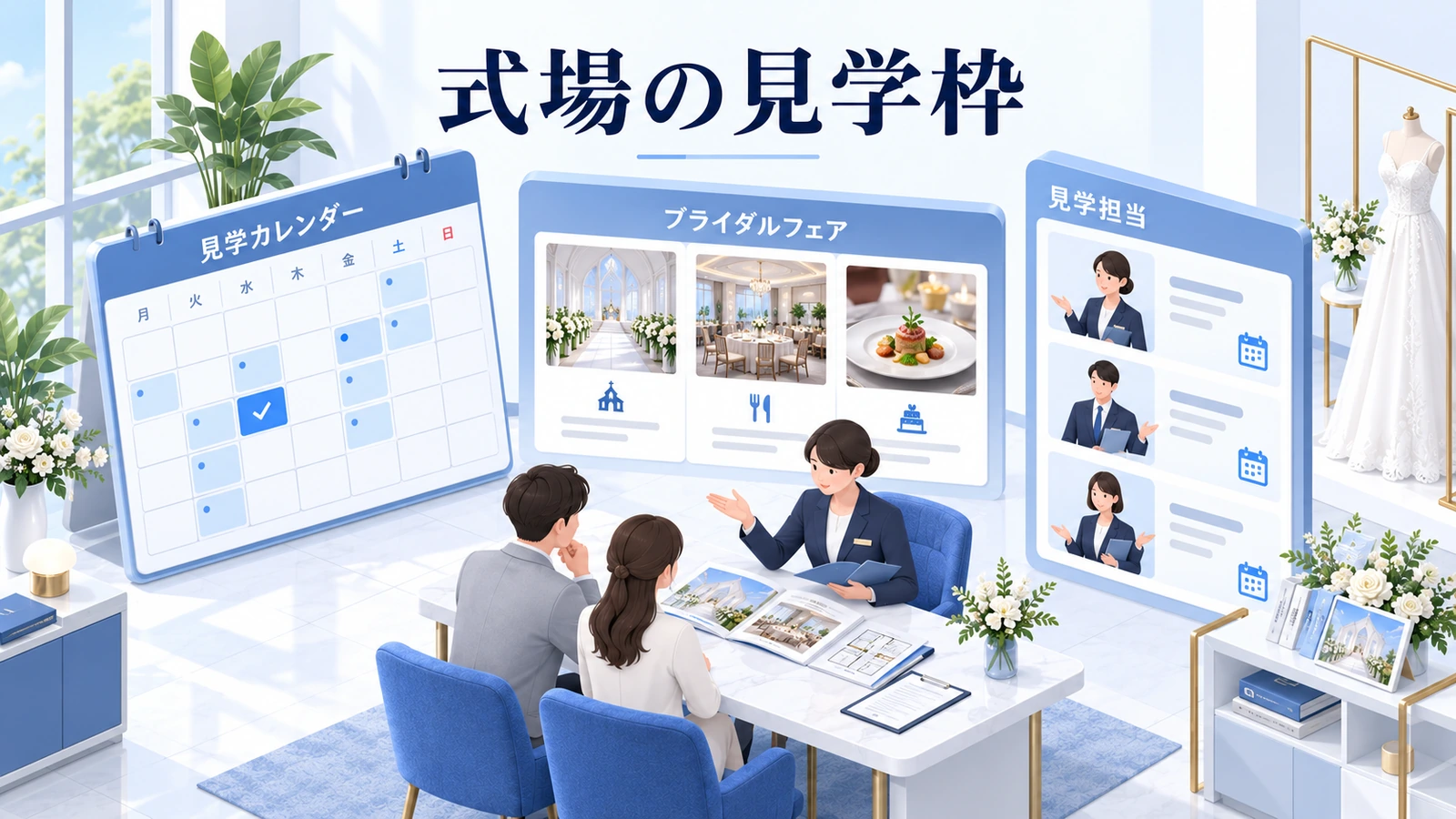 式場は見学できる枠から集客量を決めるの図解