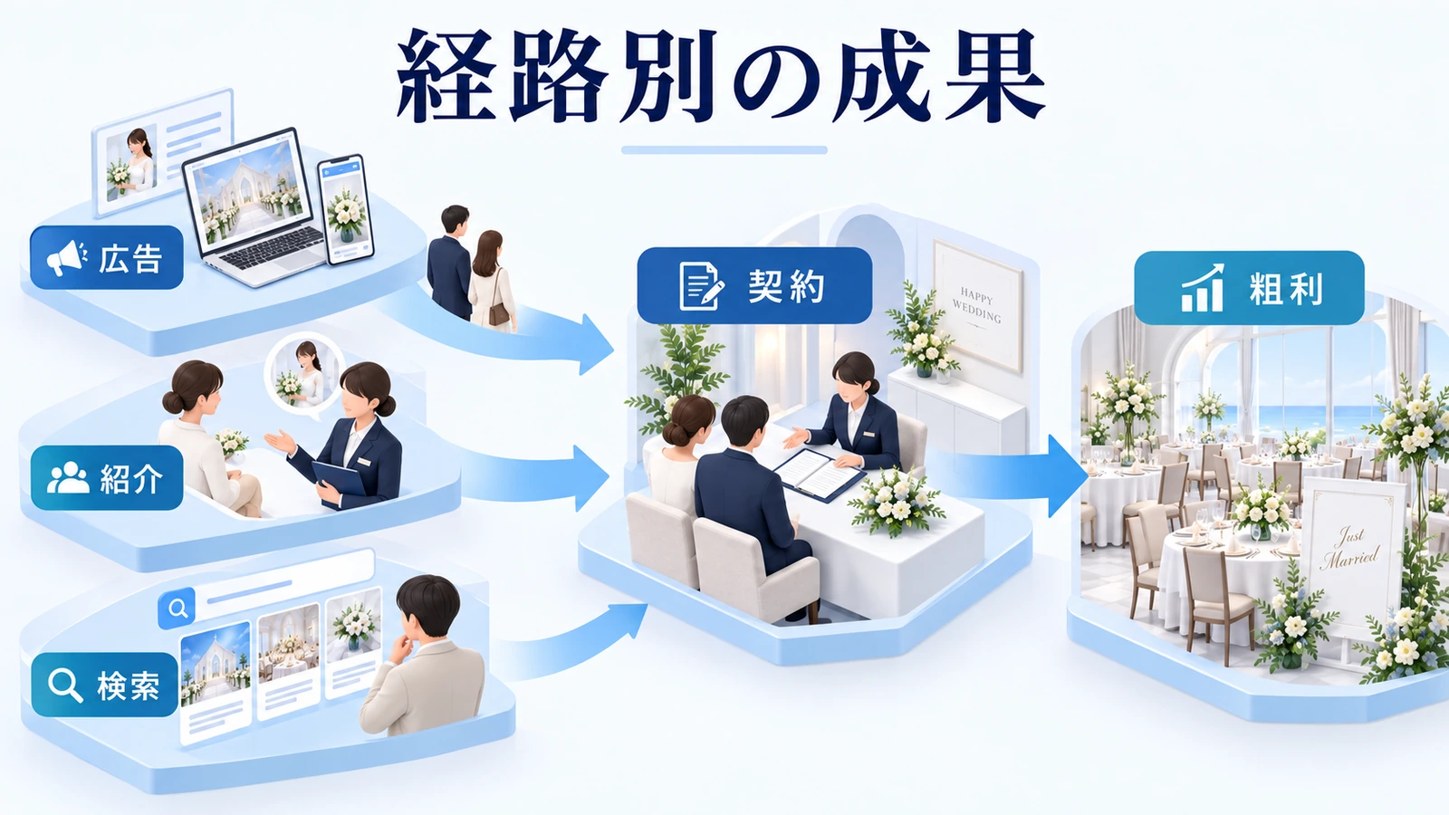 広告と紹介は同じ指標で比較しないの図解