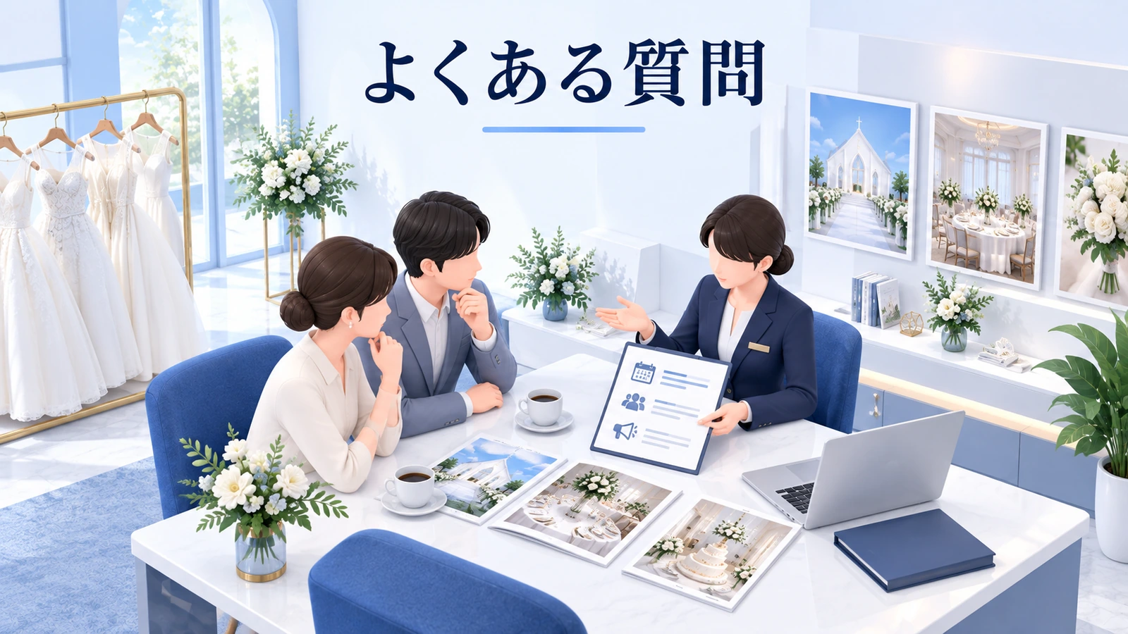 ブライダル集客でよくある質問の図解
