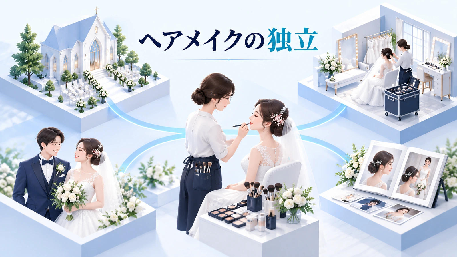 ヘアメイクの独立の図解