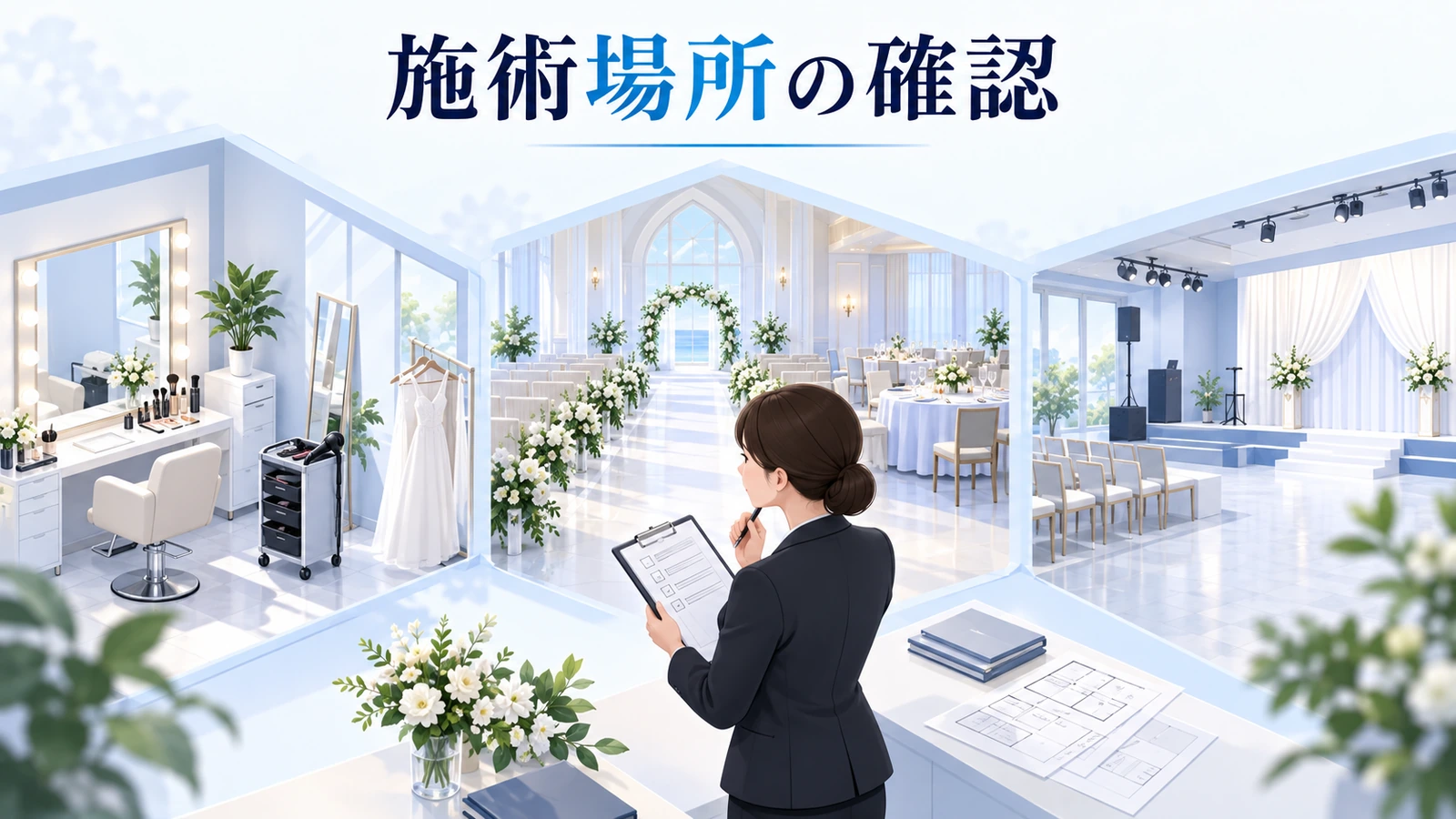 まず美容行為と働く場所の条件を確認するの図解