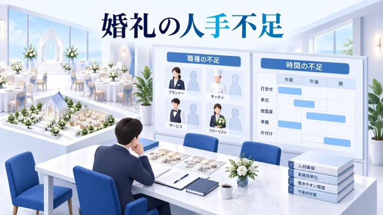 婚礼の人手不足の図解