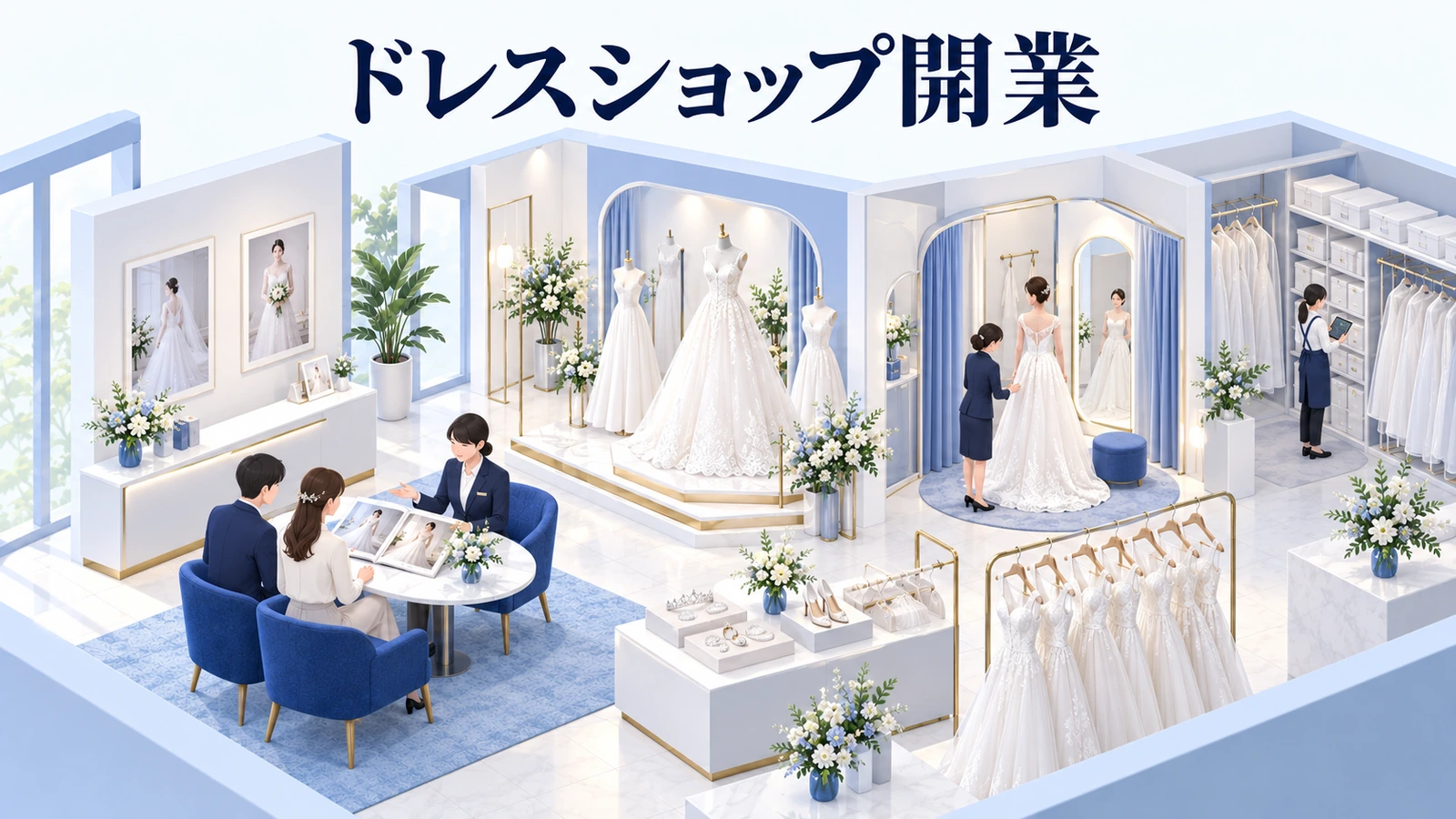 ドレスショップ開業の図解