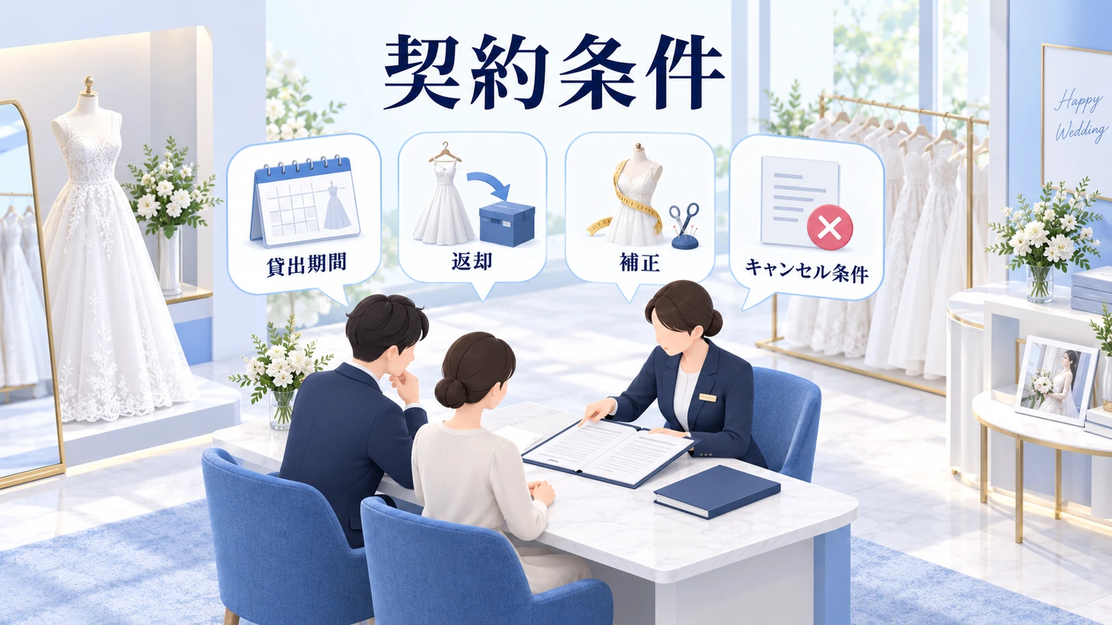 契約とキャンセル条件を明瞭にするの図解