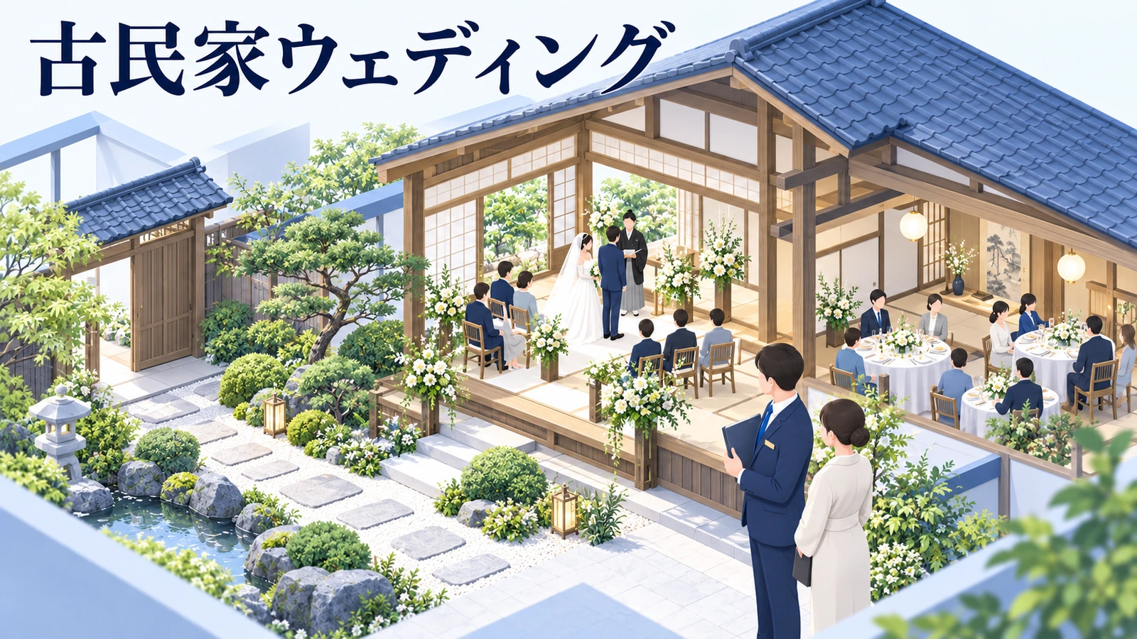 古民家ウェディングの図解