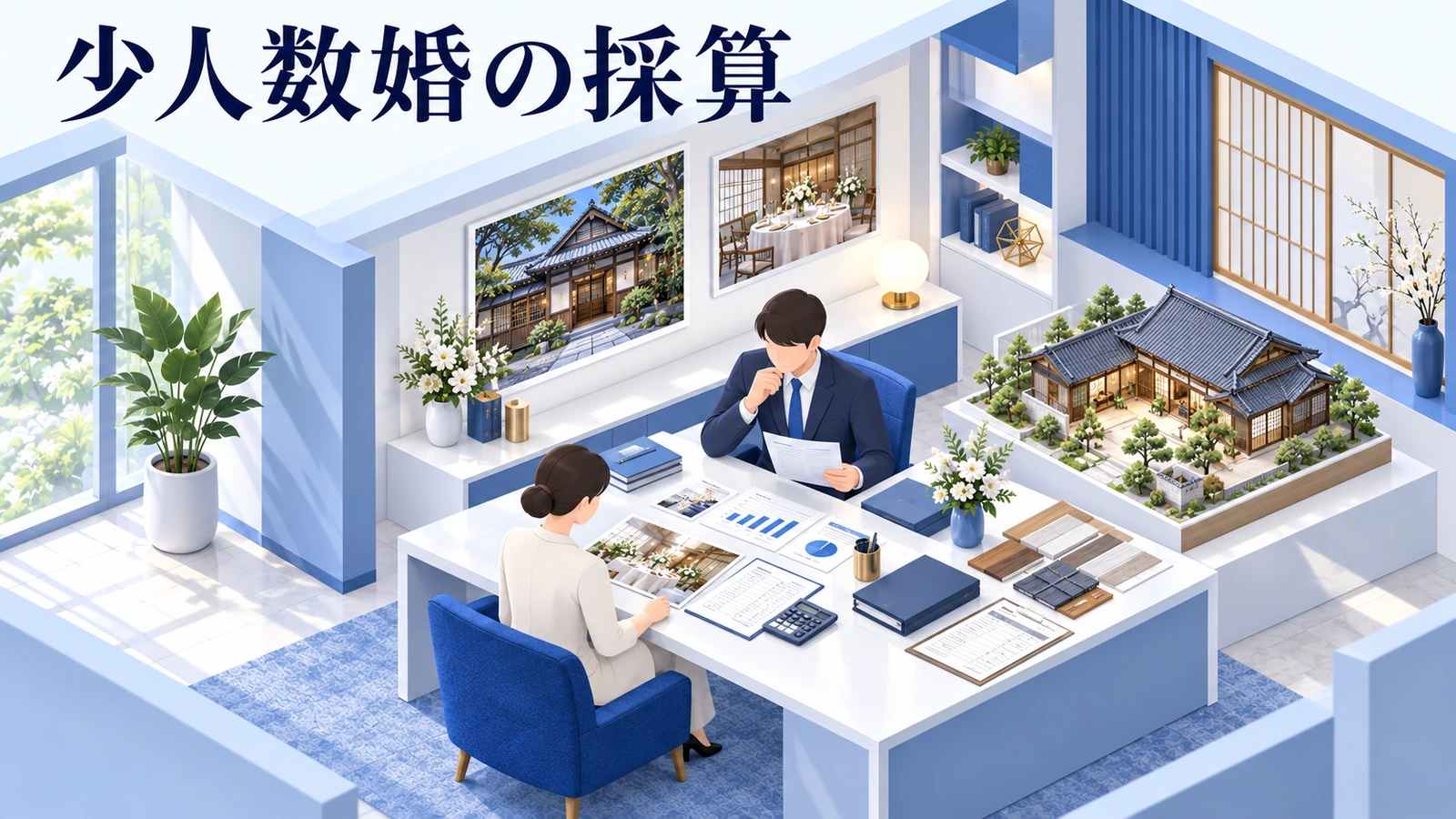 少人数婚の粗利で施設維持費を支えるの図解