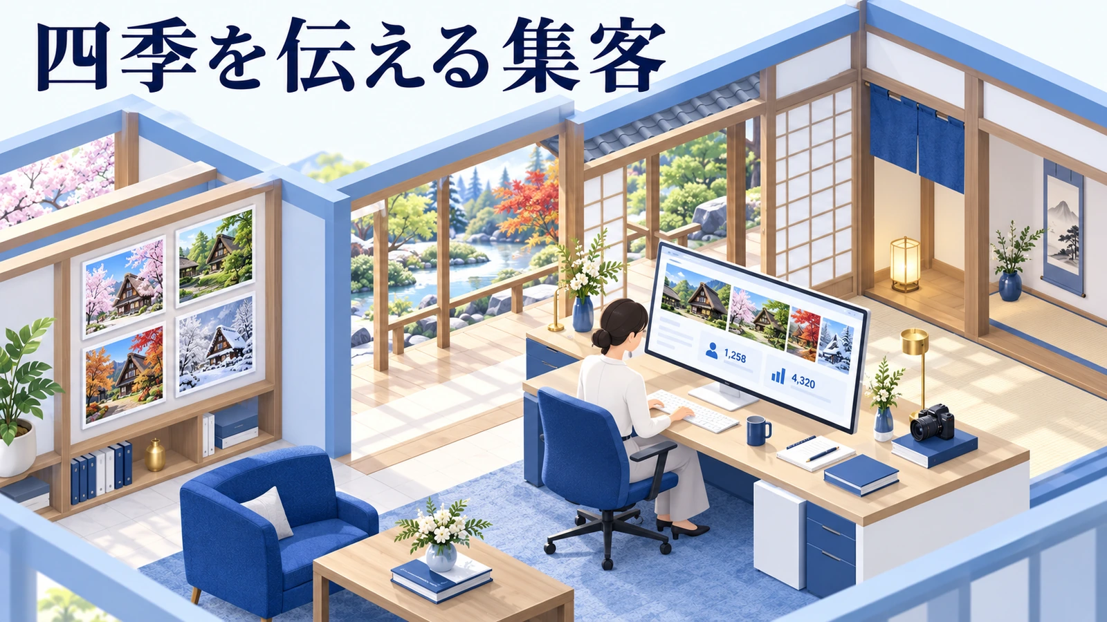 集客では写真と制約を同じページに載せるの図解