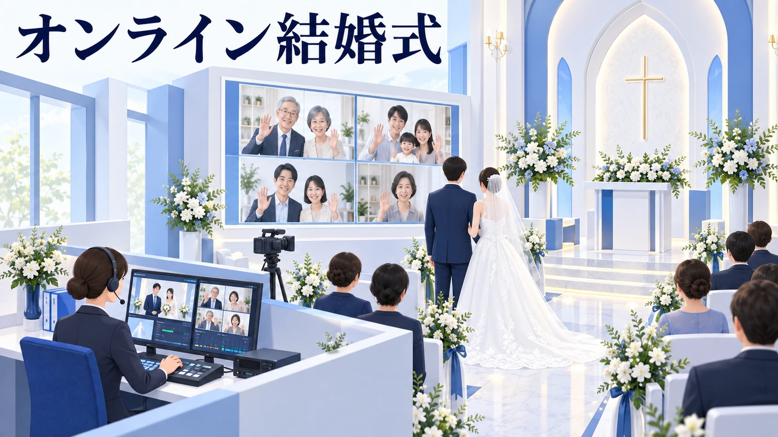 オンライン結婚式の図解