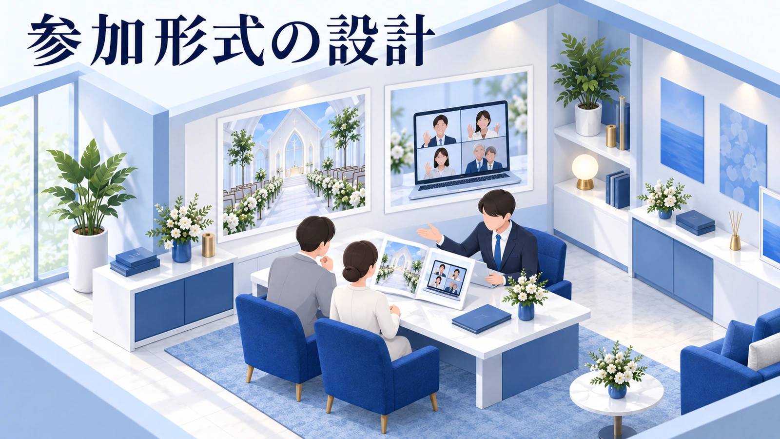 オンライン結婚式は参加形式から設計するの図解
