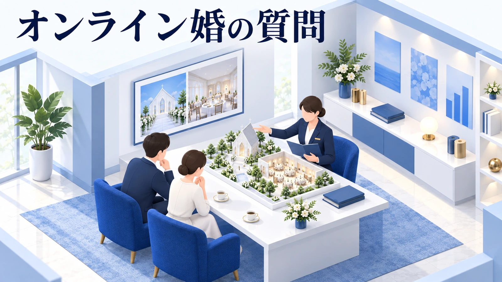 オンライン結婚式でよくある質問の図解