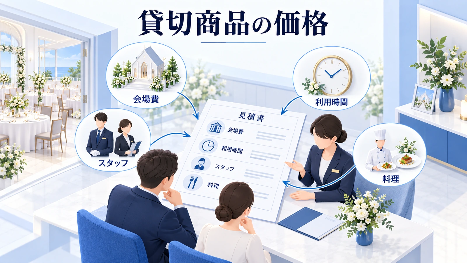 価格には「何を貸し切るか」を含めるの図解