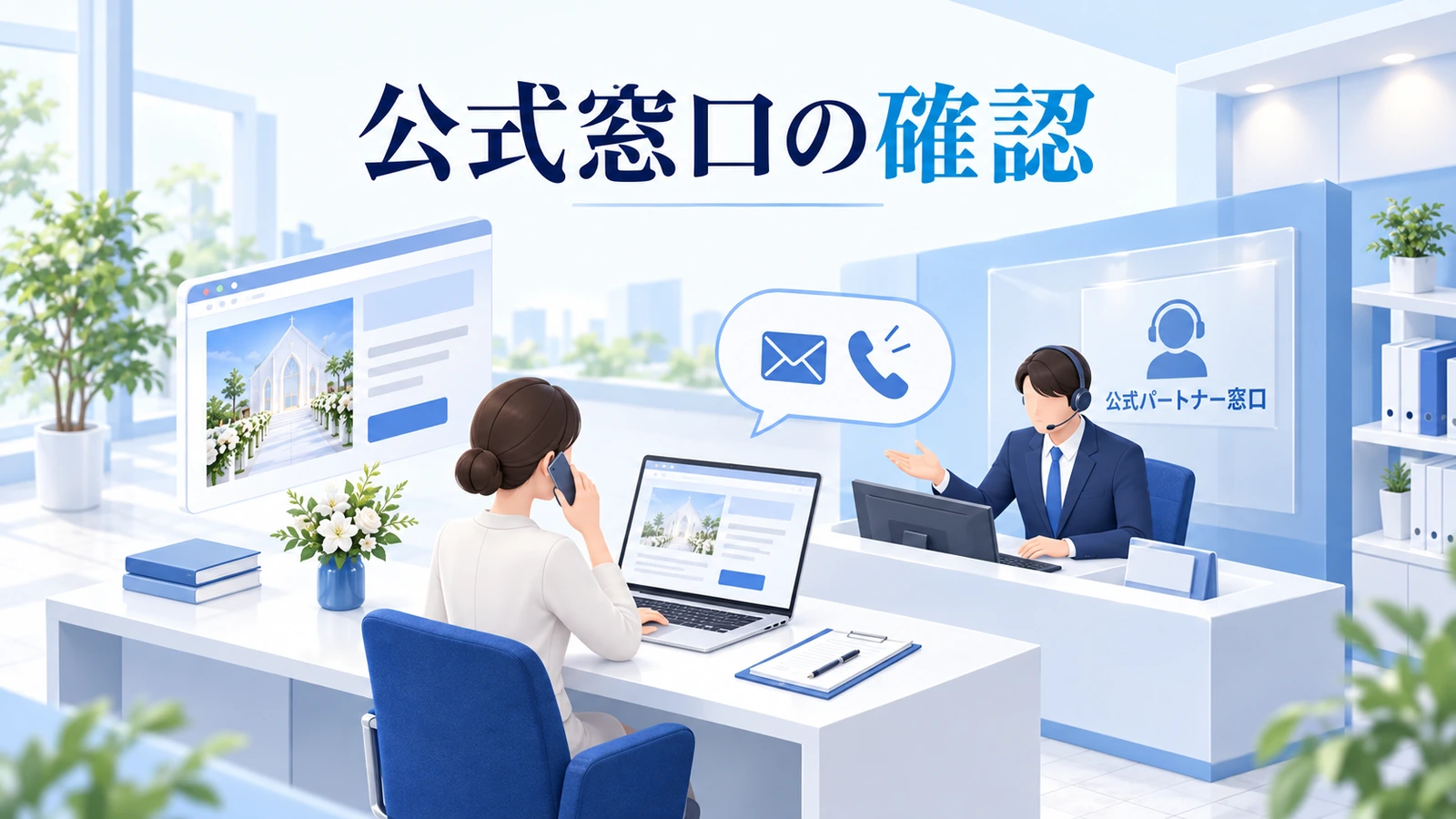 公式のパートナー窓口から確認するの図解