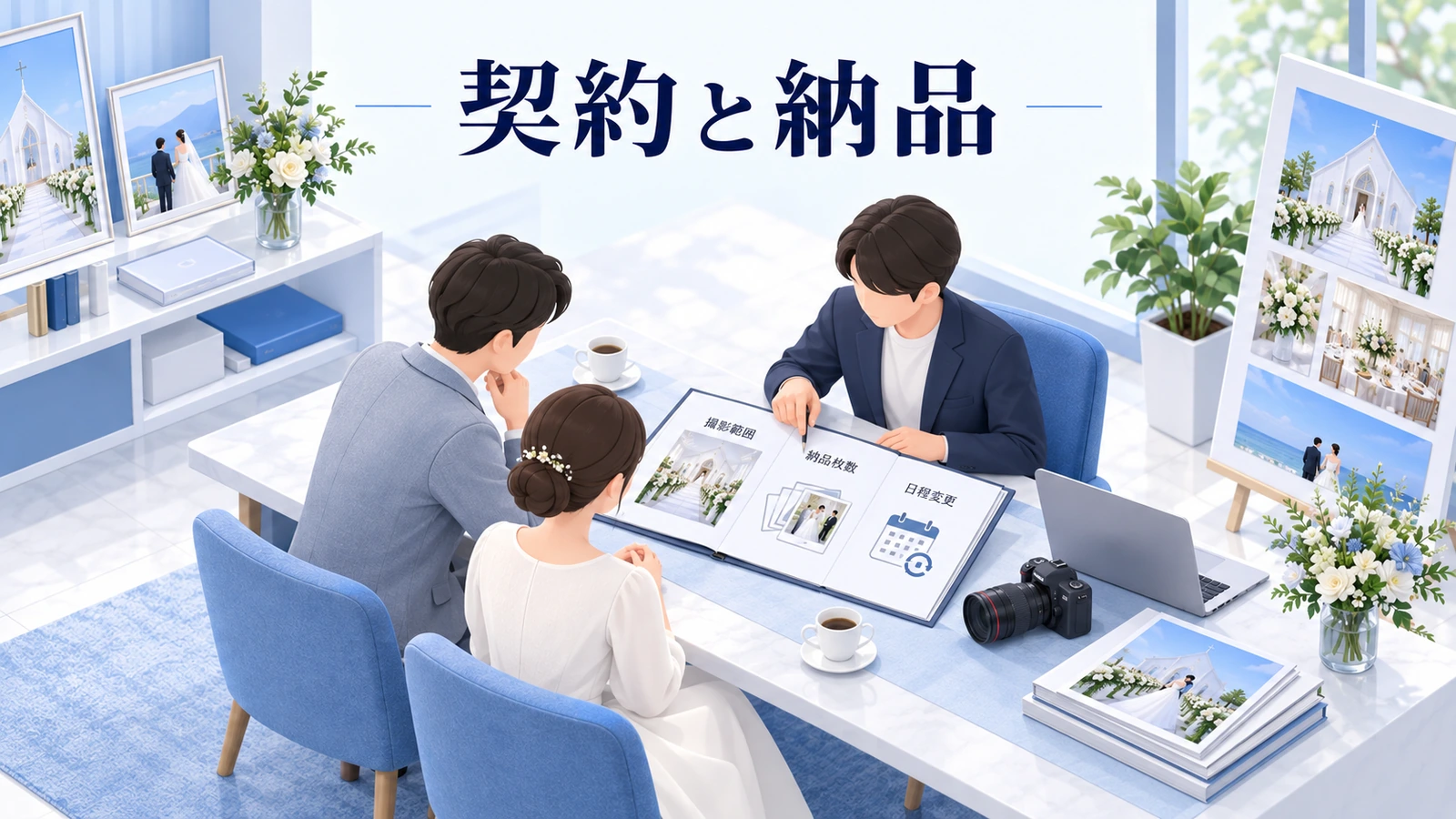 契約では撮影不能時と納品まで決めるの図解