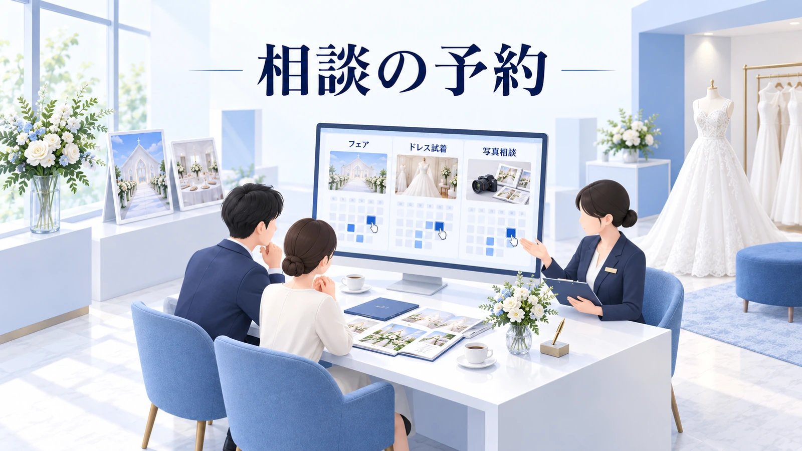 予約ページは事前準備を減らすの図解