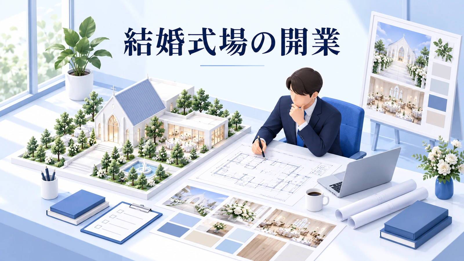 結婚式場の開業の図解