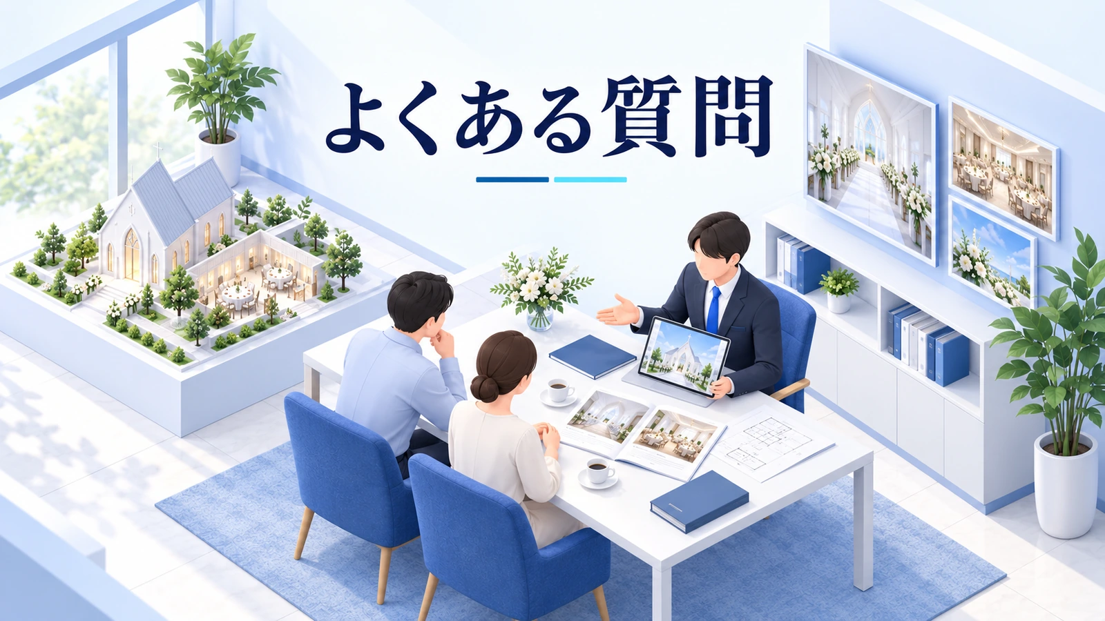 結婚式場の開業でよくある質問の図解